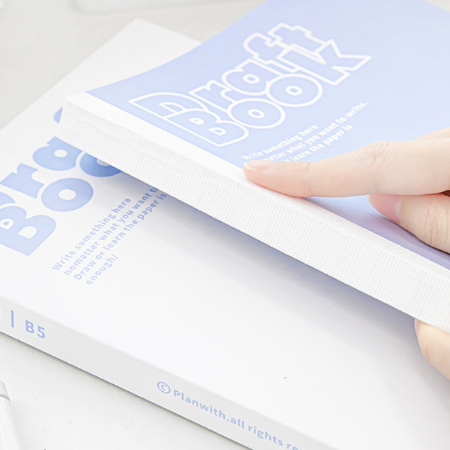 Sổ Nháp Trắng Trơn 120 Trang B5 Blank Draft Paper Notebook Mở Được 180 Độ Cho Học Sinh Sinh Viên Planwith Cây Đầu To