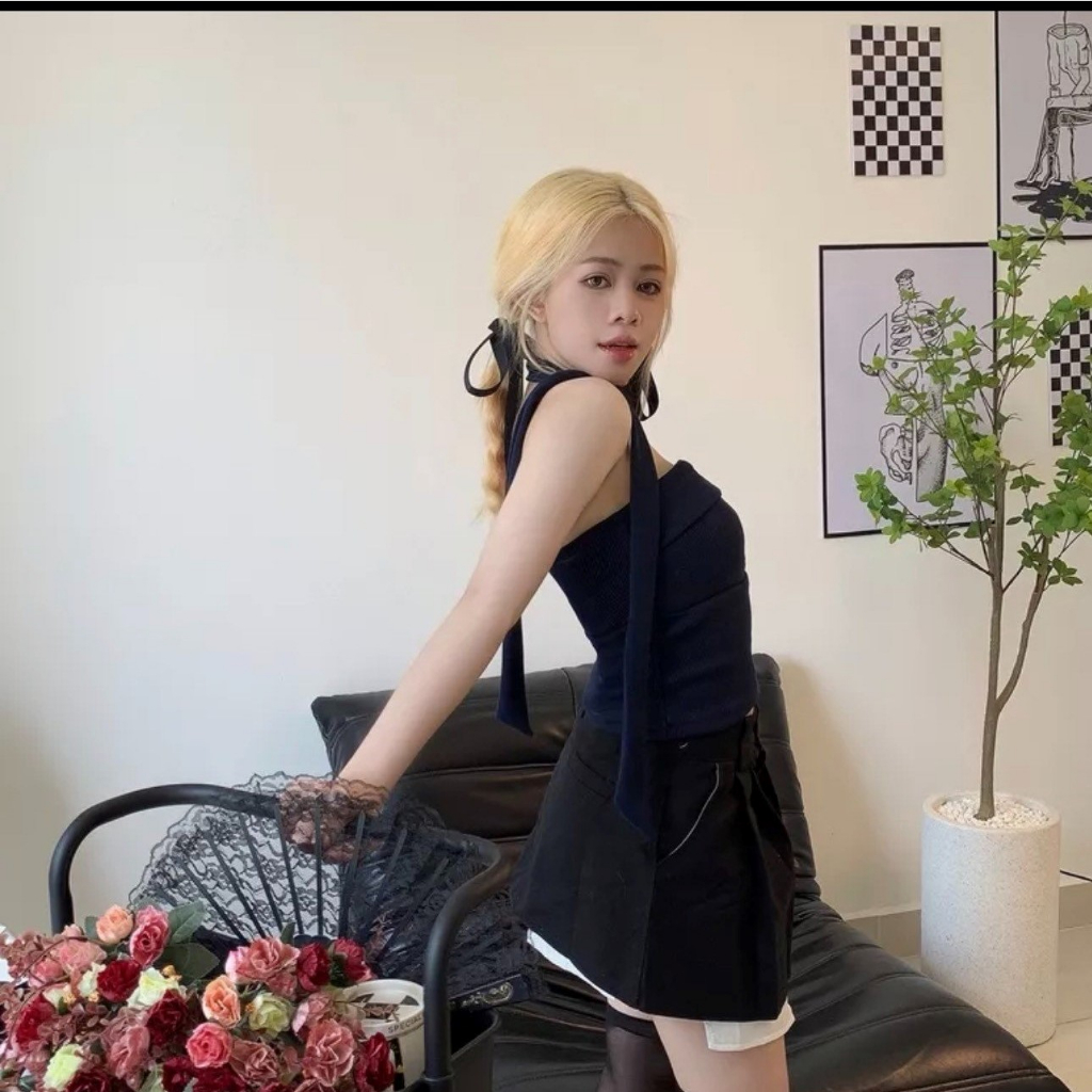 Áo ống nữ cúp ngực kèm dây màu pastel chất thun 732 FIORI STORE