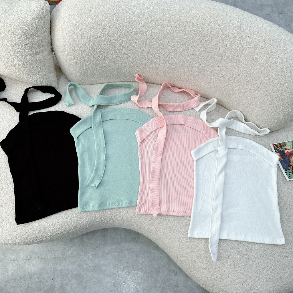 Áo ống nữ cúp ngực kèm dây màu pastel chất thun 732 FIORI STORE