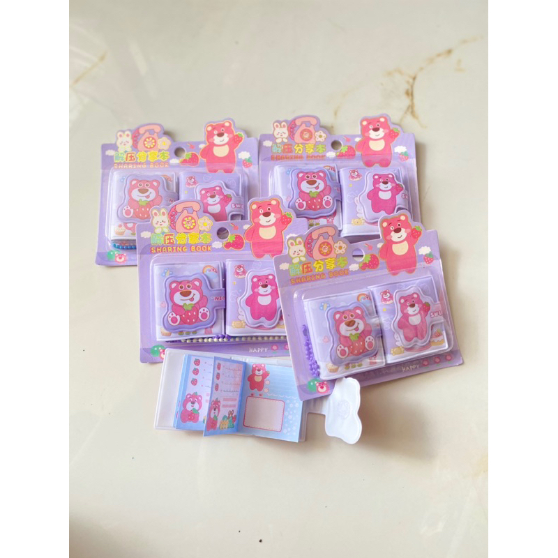 Sổ móc khoá gấu dâu