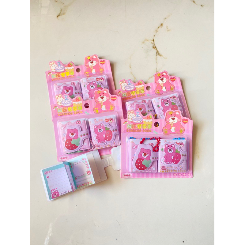 Sổ móc khoá gấu dâu