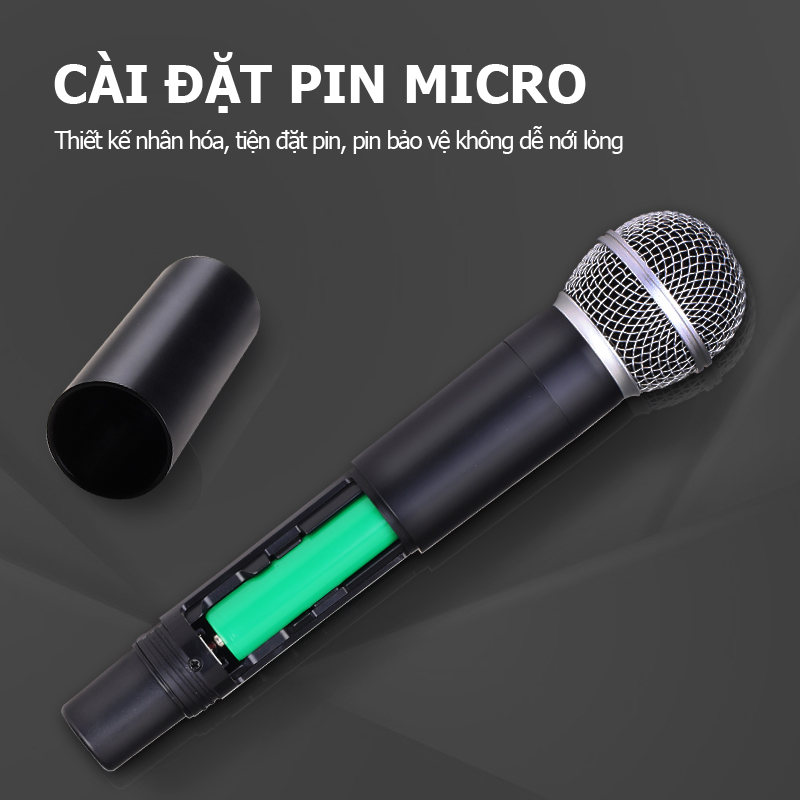 Shuer/SM-8 microphone wireless,micro không dây cao cấp,micro hát karaoke không dây chống hú
