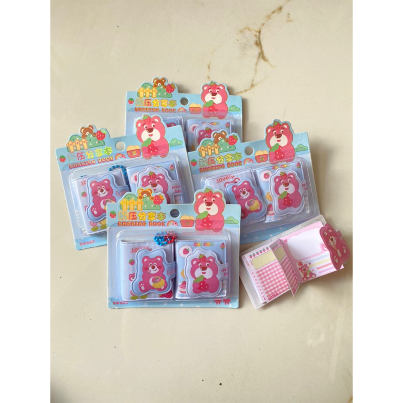 Sổ móc khoá gấu dâu