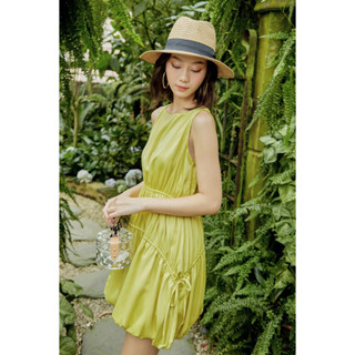 Đầm sát nách nhún thun - Everluxe