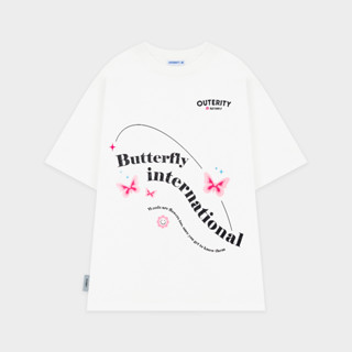  Áo thun Outerity Little Butterfly   màu trắng 