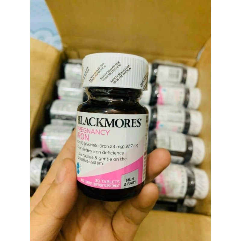 Viên Sắt bầu Blackmores Pregnancy Iron, Úc  ngừa thiếu máu không gây táo bón cho mẹ bầu và sau sinh