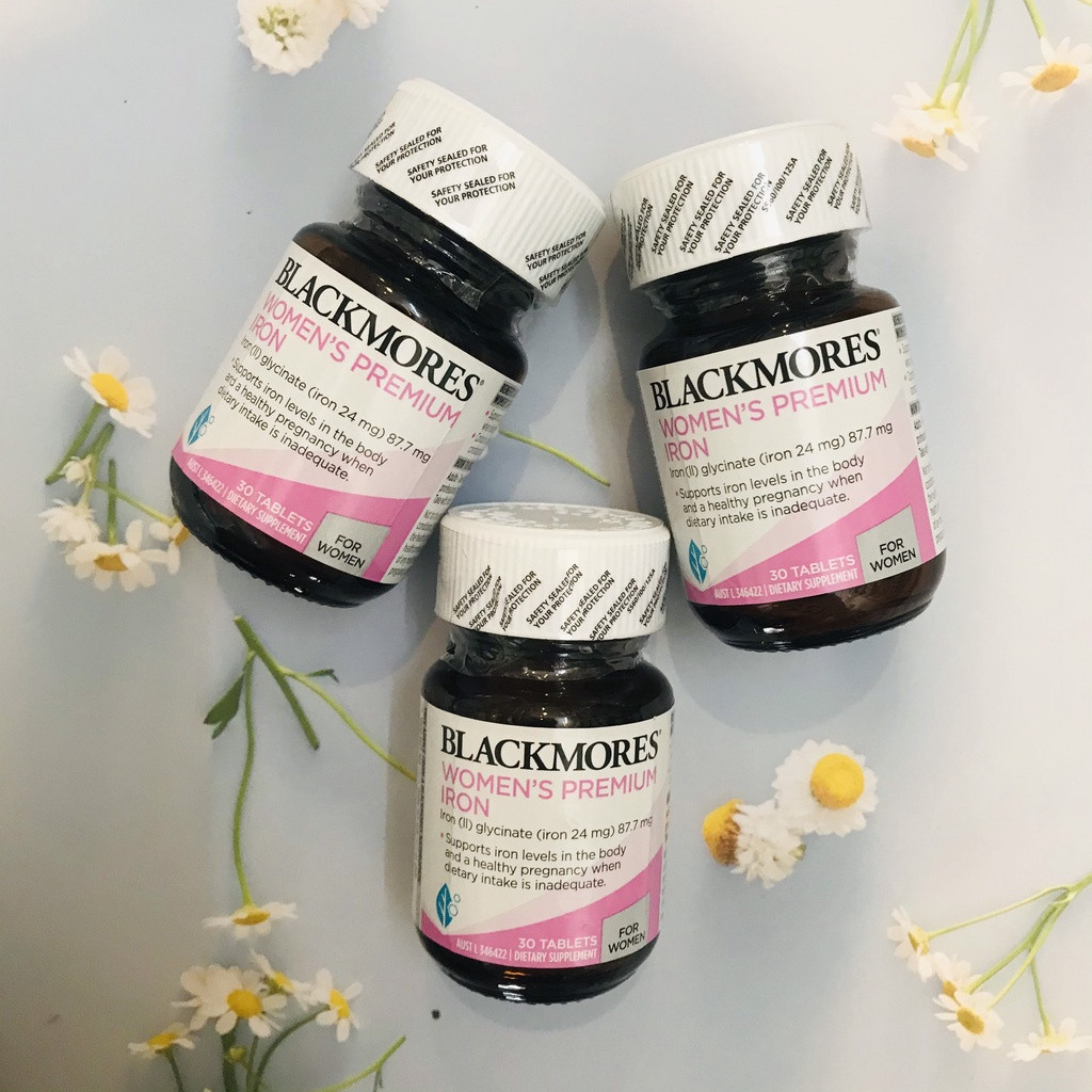 Viên Sắt bầu Blackmores Pregnancy Iron, Úc  ngừa thiếu máu không gây táo bón cho mẹ bầu và sau sinh