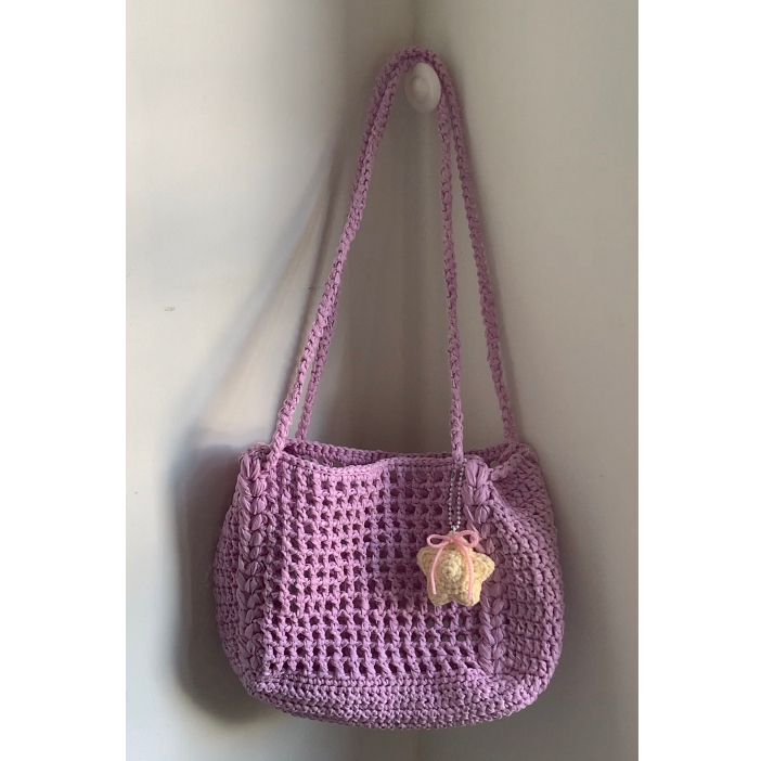 Túi tote đeo vai sợi cotton GND handmade