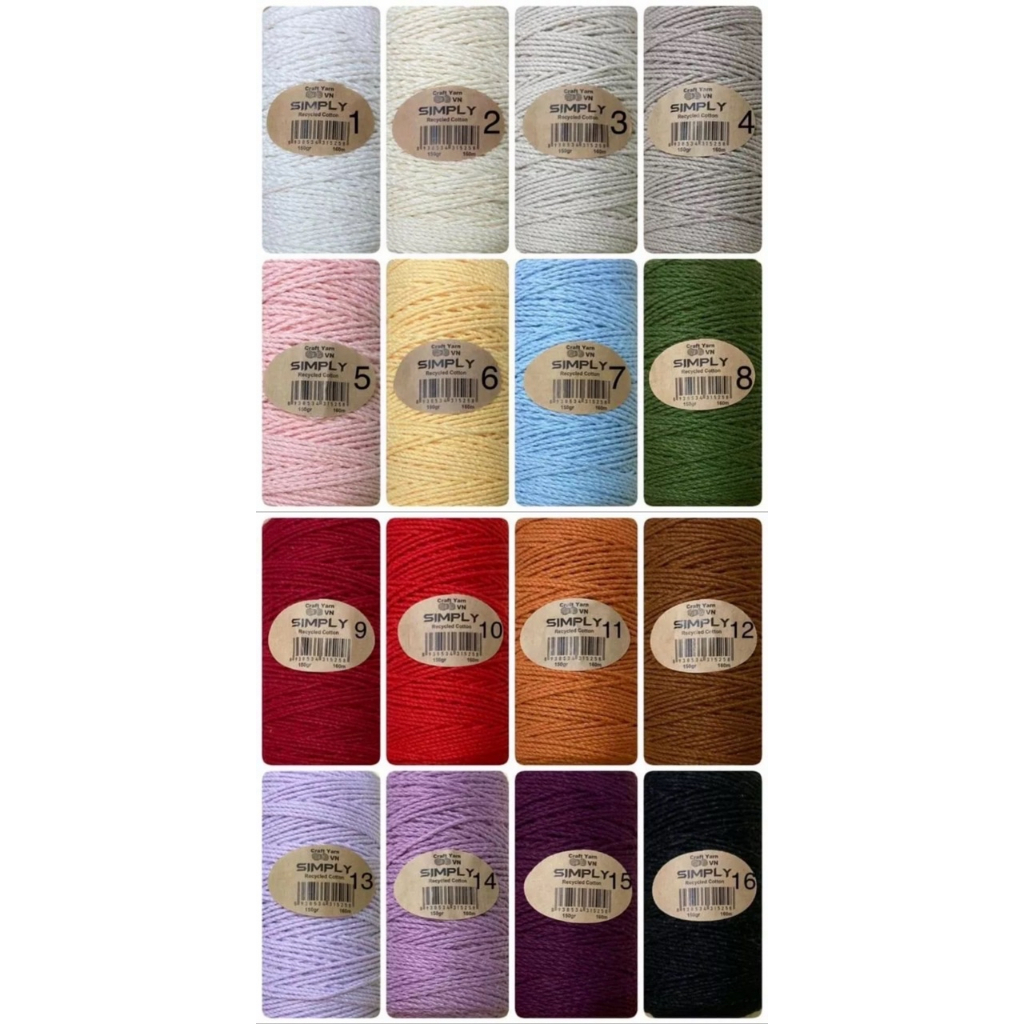 Túi tote đeo vai sợi cotton GND handmade