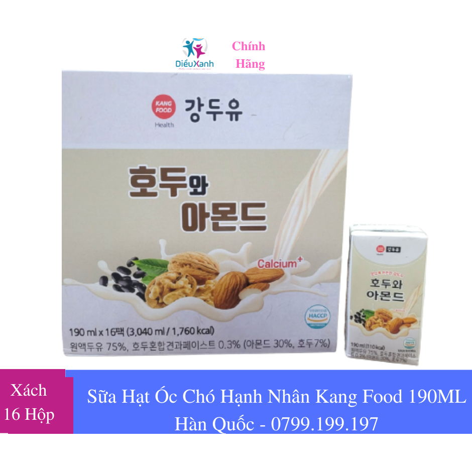 Sữa Hạt Óc Chó Hạnh Nhân Kang Food 190ml_ Nhập Khẩu Hàn Quốc