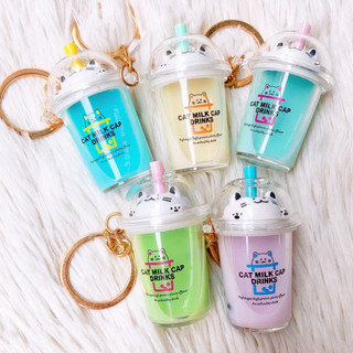 Móc khoá ly nước, trà sữa mini