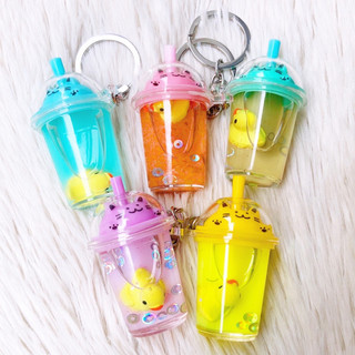 Móc khoá ly nước, trà sữa mini