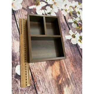 Khay phấn đựng phấn, giẻ lau bằng gỗ