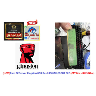 [HCM]Ram PC Server Kingston 8GB Bus 2400MHz/DDR4 ECC (CTY Box - BH 3 Năm)