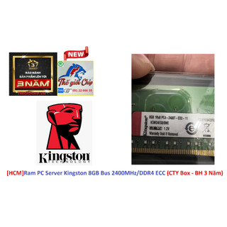 [HCM]Ram PC Server Kingston 8GB Bus 2400MHz/DDR4 ECC (CTY Box - BH 3 Năm)