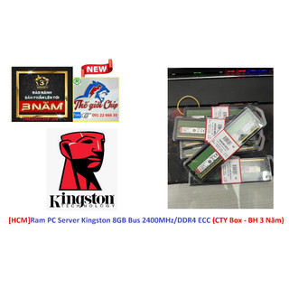 [HCM]Ram PC Server Kingston 8GB Bus 2400MHz/DDR4 ECC (CTY Box - BH 3 Năm)
