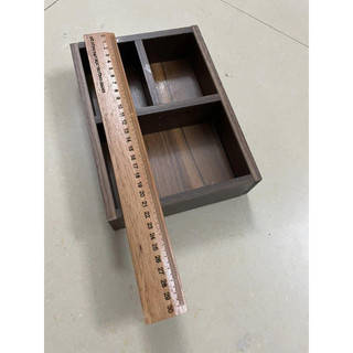 Khay phấn đựng phấn, giẻ lau bằng gỗ