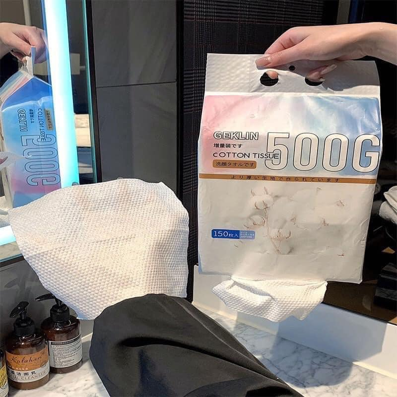 Khăn lau đa năng bịch 150 tờ chất liệu khăn siêu xịn mềm mướt êm ái an toàn tiện lợi GEKLIN