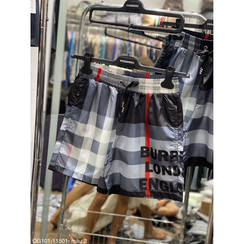 Quần gió Bb.r hoạ tiết chữ vải sọc caro lên fom dáng cực chất