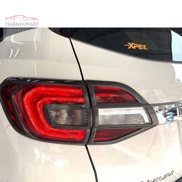 Ốp Đèn Pha, Đèn Hậu Carbon Xe Ford Everest 2016-2021 Full bộ