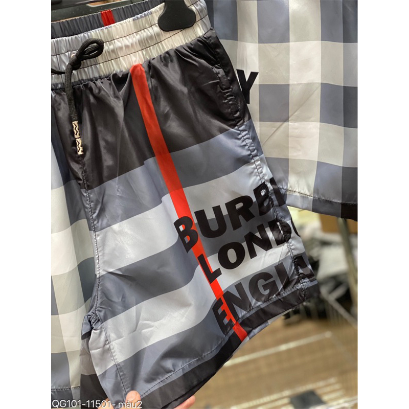 Quần gió Bb.r hoạ tiết chữ vải sọc caro lên fom dáng cực chất