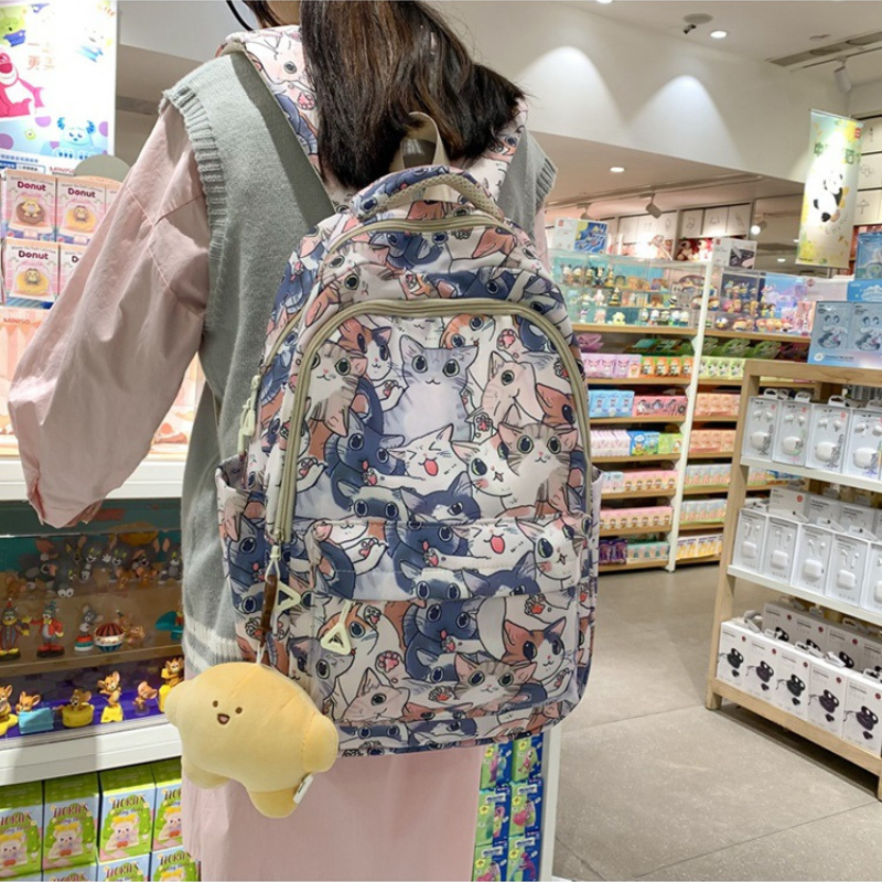 Cặp Đi Học Nữ Xinh Xắn Duyên Dáng Thời Trang Phong Cách Ulzzang Hàn Quốc Size Lớn Đựng Laptop Chống Thấm Nước Nn06