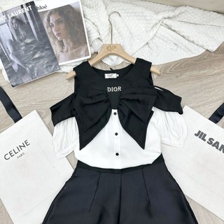 Set áo tơ lụa quần cạp chun hàng QP