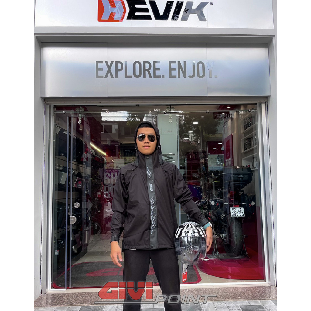 ÁO KHOÁC GIVI CHỐNG NƯỚC GJ01.AX-NN Đen - Biker Sài Gòn