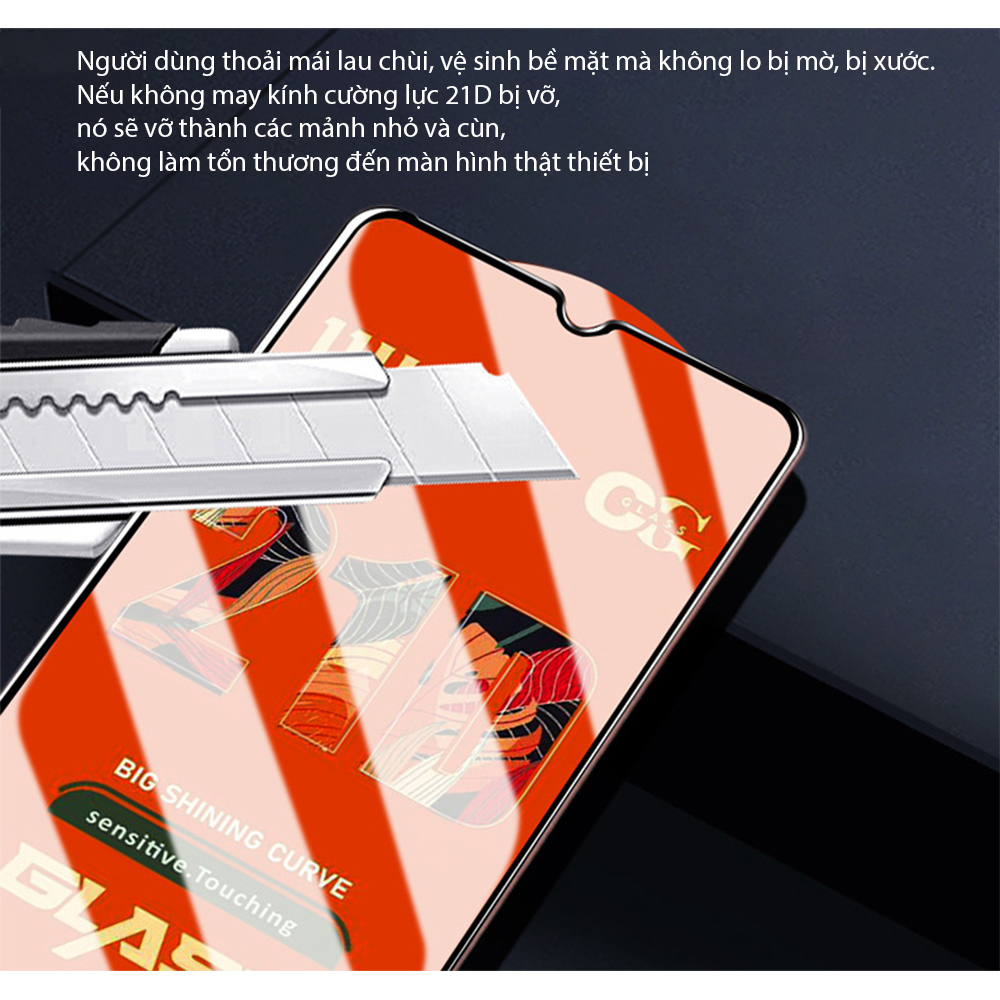 Kính cường lực full màn Vivo Y17S/Y16/Y33S/Y15/Y15S/ Y53S/ V25E/V23/Y15A/Y01/V25/Y21/Y21S/Y33/Y12S/Y20/Y02S/Y02A/Y11/Y02