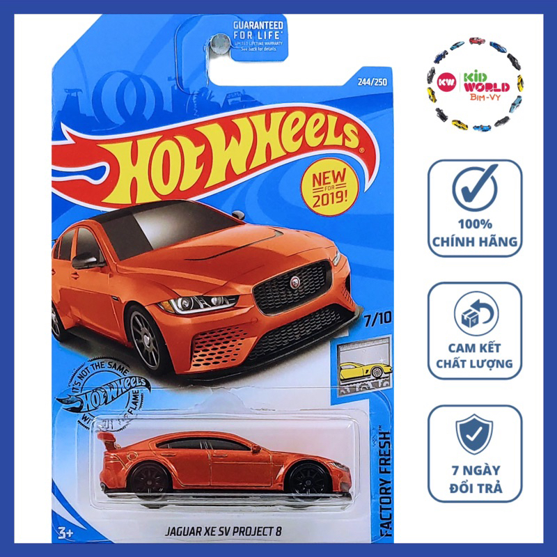 Xe mô hình Hot Wheels basic Jaguar XE SV Project 8 FYB40.