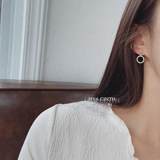 Khuyên tai tròn đá 02 |daisy.accessory.hn|