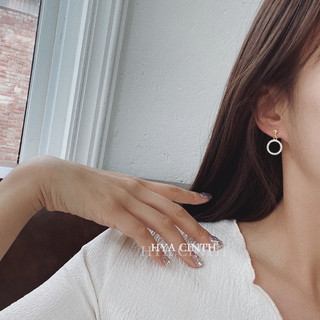 Khuyên tai tròn đá 02 |daisy.accessory.hn|