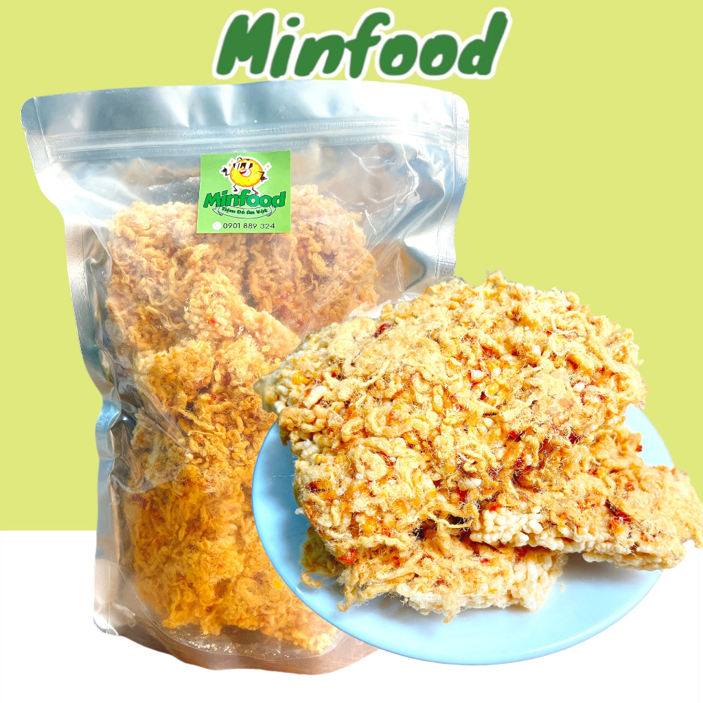 Cơm Cháy Chà Bông Sài Gòn Loại Ngon Gói Siêu To 500gr | Đồ Ăn Vặt Minfood