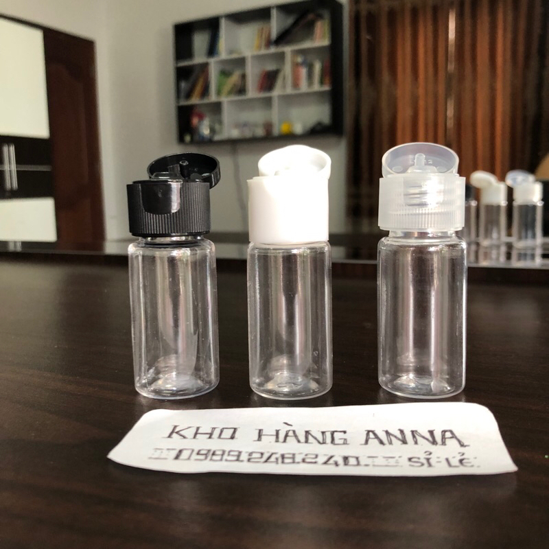 CHAI NHỰA NẮP BẬT TRONG / TRẮNG / ĐEN - Chai  10ml / 20ml / 30ml / 50ml / 70ml / 100ml Chiết Mỹ phẩm