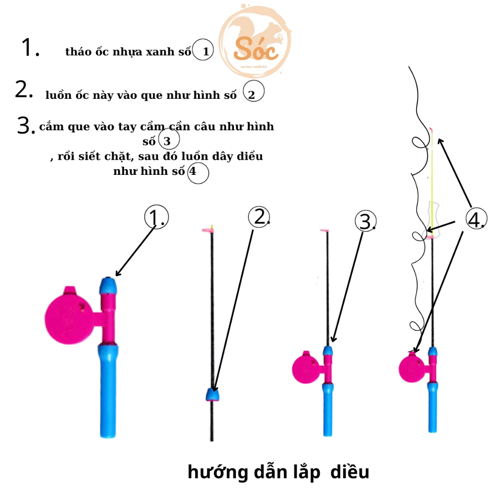 Đồ Chơi Diều Cần Câu 3D Mini TDG Cho Bé Họa Tiết Hoạt Hình Dễ Thương Kèm Cần Câu Và Dây Thả