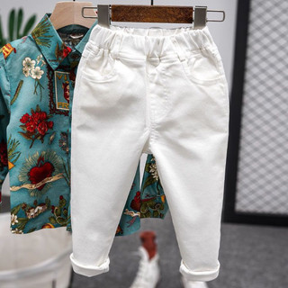 Quần jean kaki dáng ôm chất dày dặn co giãn cho bé size từ 8 kí đến 34 kí