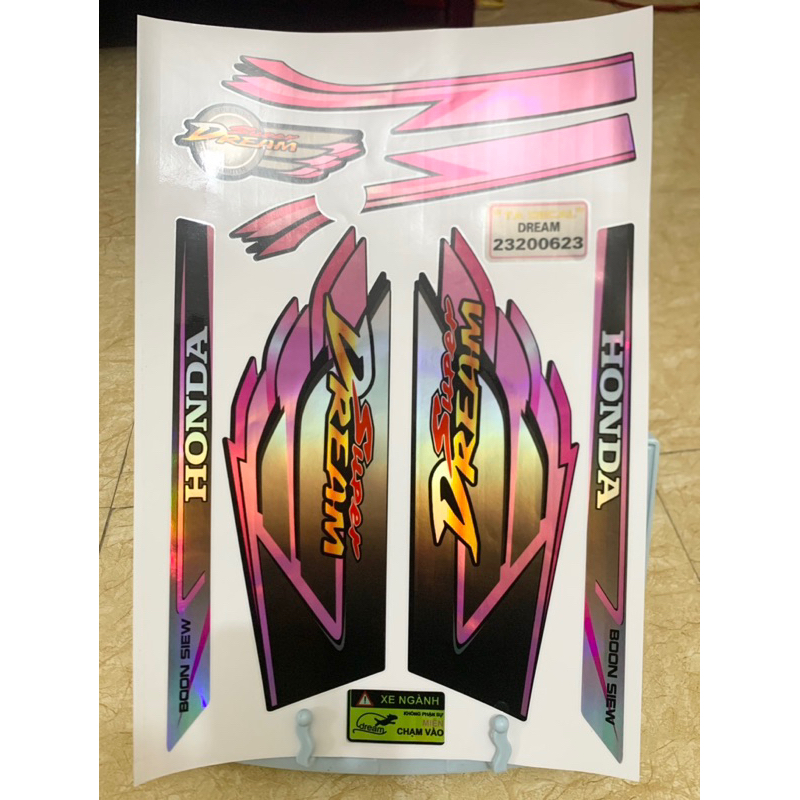 (Nhiều mẫu mau)Tem Dream crom 7 màu cánh chim,tem chống nước cao cấp