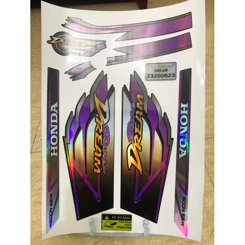(Nhiều mẫu mau)Tem Dream crom 7 màu cánh chim,tem chống nước cao cấp