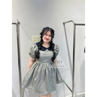 ĐẦM CỔ SEN TAY PHỒNG XẾP LI [TNT SHOP BIGSIZE 60KG 90KG]