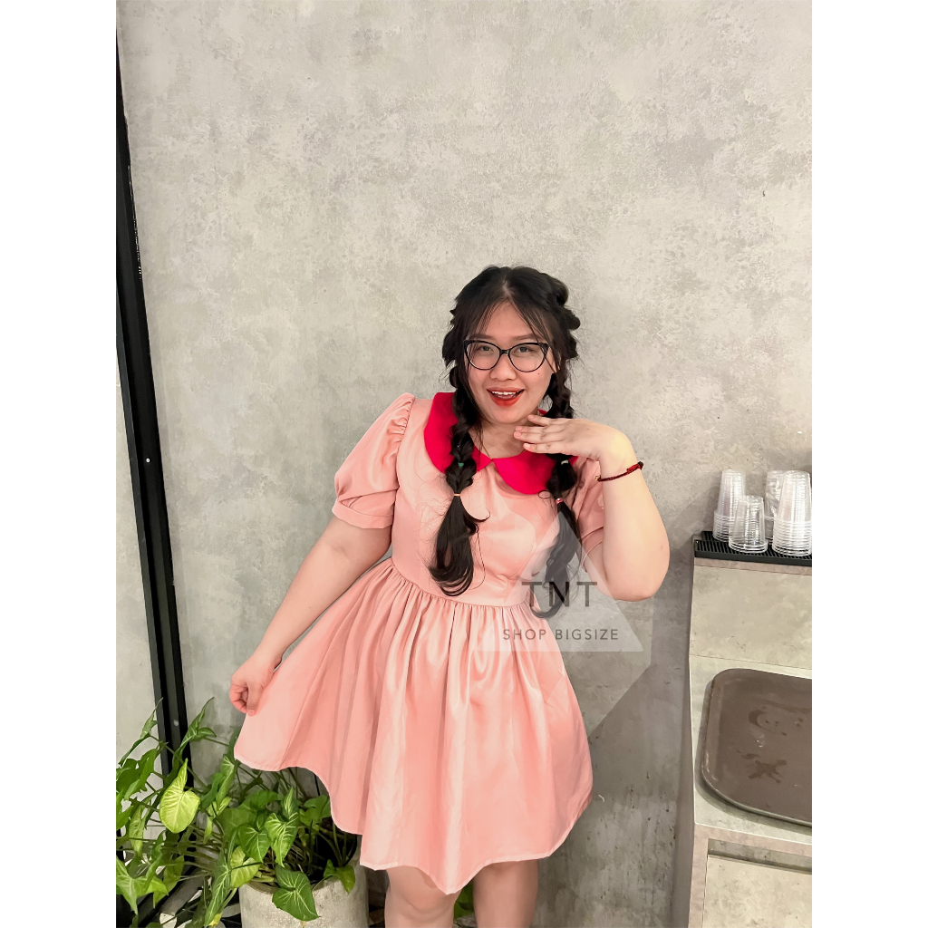 ĐẦM CỔ SEN TAY PHỒNG XẾP LI