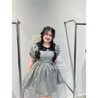 ĐẦM CỔ SEN TAY PHỒNG XẾP LI [TNT SHOP BIGSIZE 60KG 90KG]
