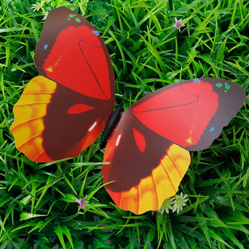 Tiểu cảnh bướm nhựa có nam châm, terrarium, tiểu cảnh mini chủ đề động vật, làm mô hình sen đá, trang trí