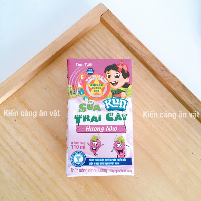 Sữa kun nho, cam, dâu, trái cây 110ml
