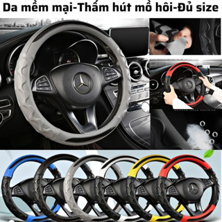 Bọc Ốp Vô Lăng Ô Tô Silicon Xe Tải  40cm - 42cm - 45cm - 47cm - 49cm, Da Phối Vân Carbon Thể Thao Vân Rồng