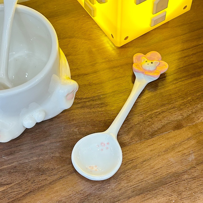 Ly sứ mèo hoàng thượng 2 bi vui nhộn kèm muỗng