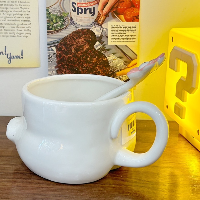 Ly sứ mèo hoàng thượng 2 bi vui nhộn kèm muỗng