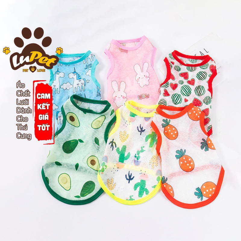 Áo Cho Chó, Áo Cho Mèo Dạng Lưới Mát Mẻ Cho Thú Cưng