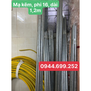 Cọc tiếp địa mạ kẽm, phi 16. dài 1,2m