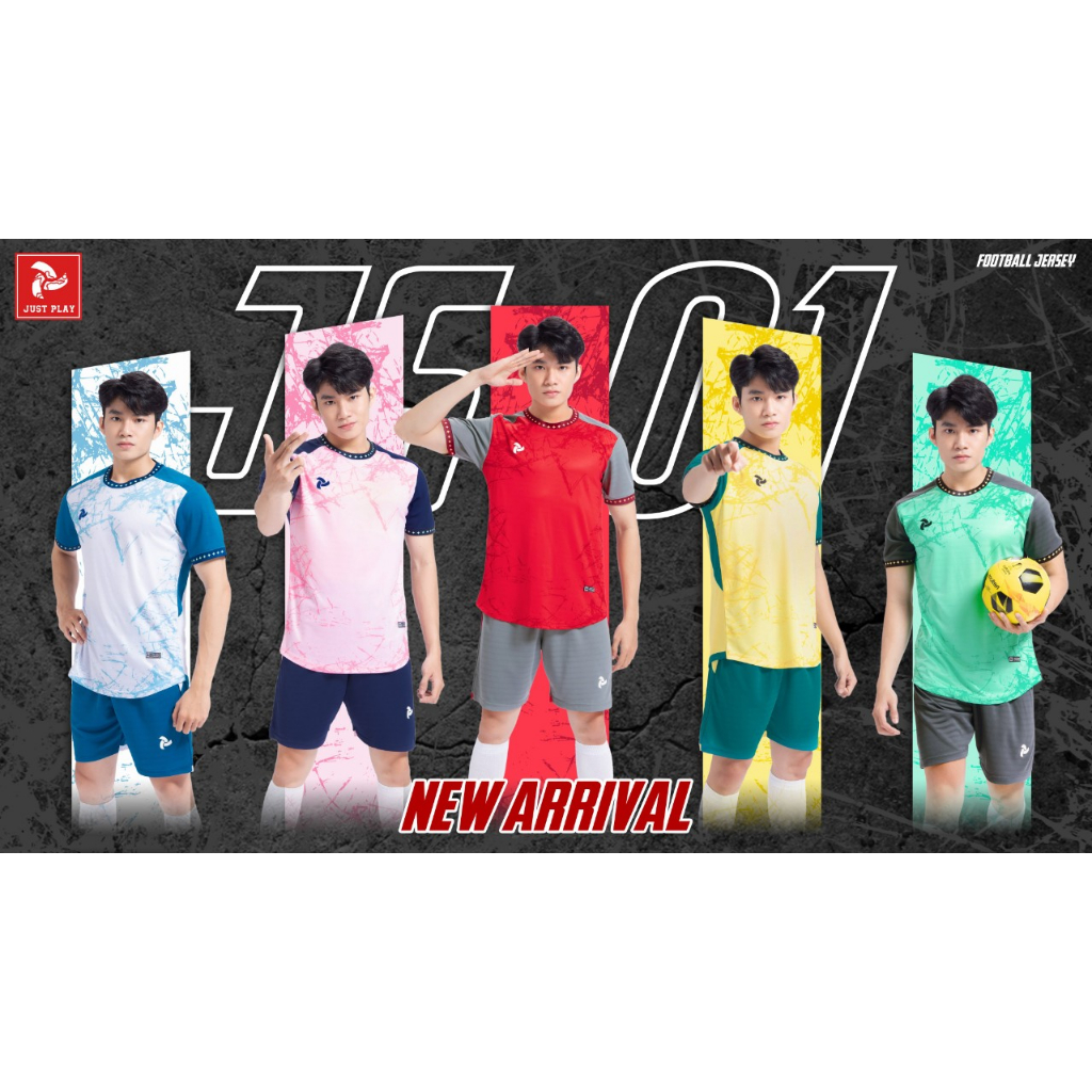 Justplay JS-01 quần áo bóng đá không logo, đồ đá banh thiết kế - thiết kế trẻ trung chất vải thoáng mát HUNGSPORT TN