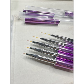 Set cọ nét cán đá tím xịn xò - cọ râu vẽ móng